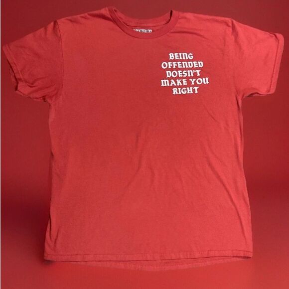 A$$holes Live Forever ALF Being Offensive Streetwear Red Mens Shirt Large - Picture 1 of 11